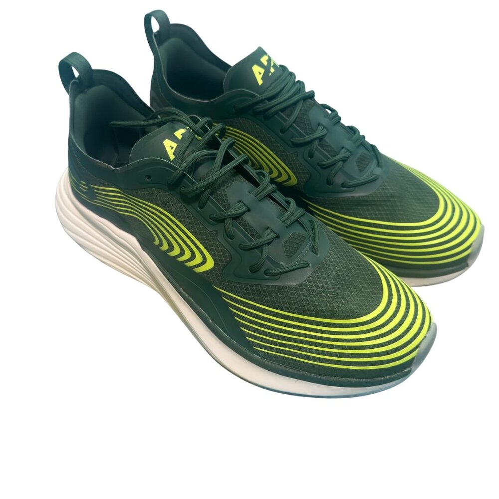 APL‎ Mens Streamline Sneakers Green/Yellow Size 10.5 Lightweight Performance